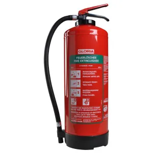 GLORIA SE+9EASY Bio-Schaum-Feuerlöscher mit Wandhalter